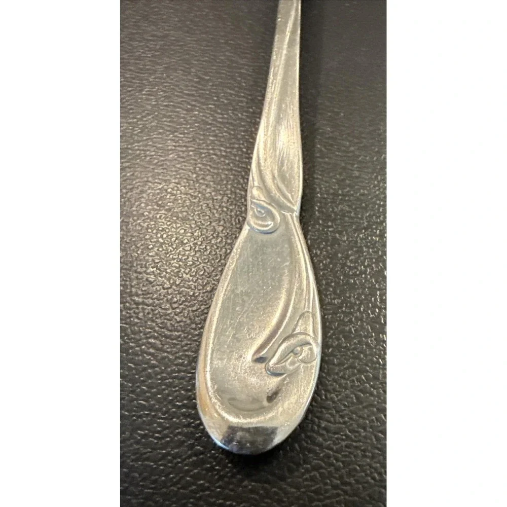 Oneida Deluxe Calla Lily Soup Spoons Spoon Stainless Steel Vintage Set Of 3